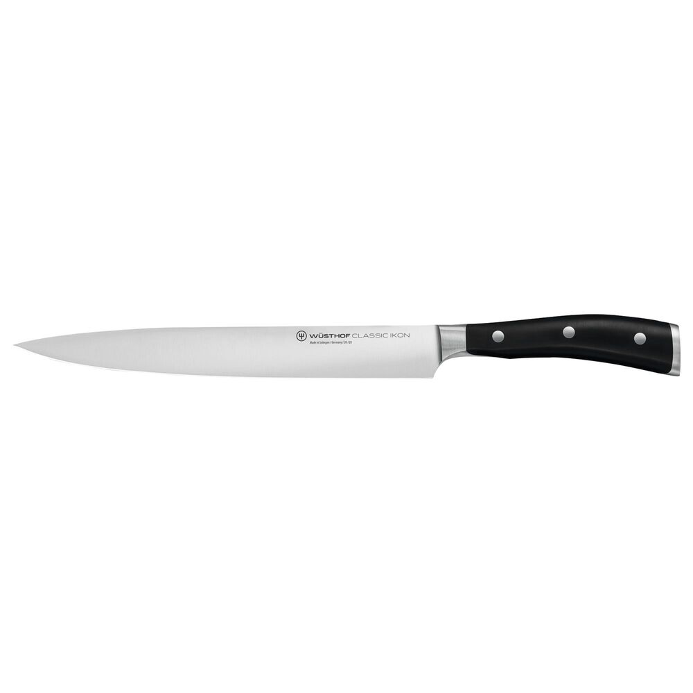 Wusthof Trident Classic Ikon 9" Carving Knife in Stainless Steel and Black, , large