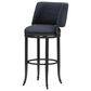 Armen Living Torres Bar Height Stool with Night Life Blue Upholstery in Antique Pewter, , large