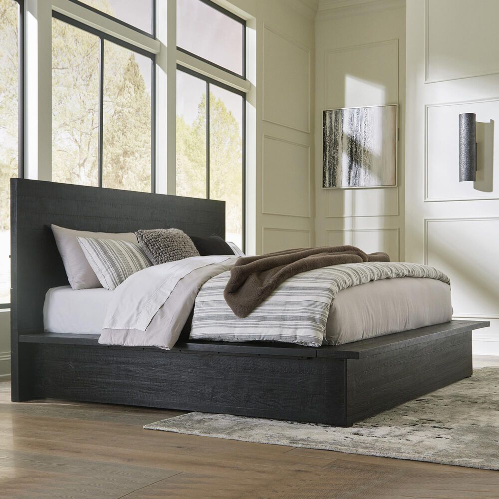 Ashley Londer King Panel Bed  in Black  in Black, , large