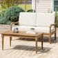 HOMLUX 2-Piece Outdoor Loveseat and Coffee Table Set in Beige, , large