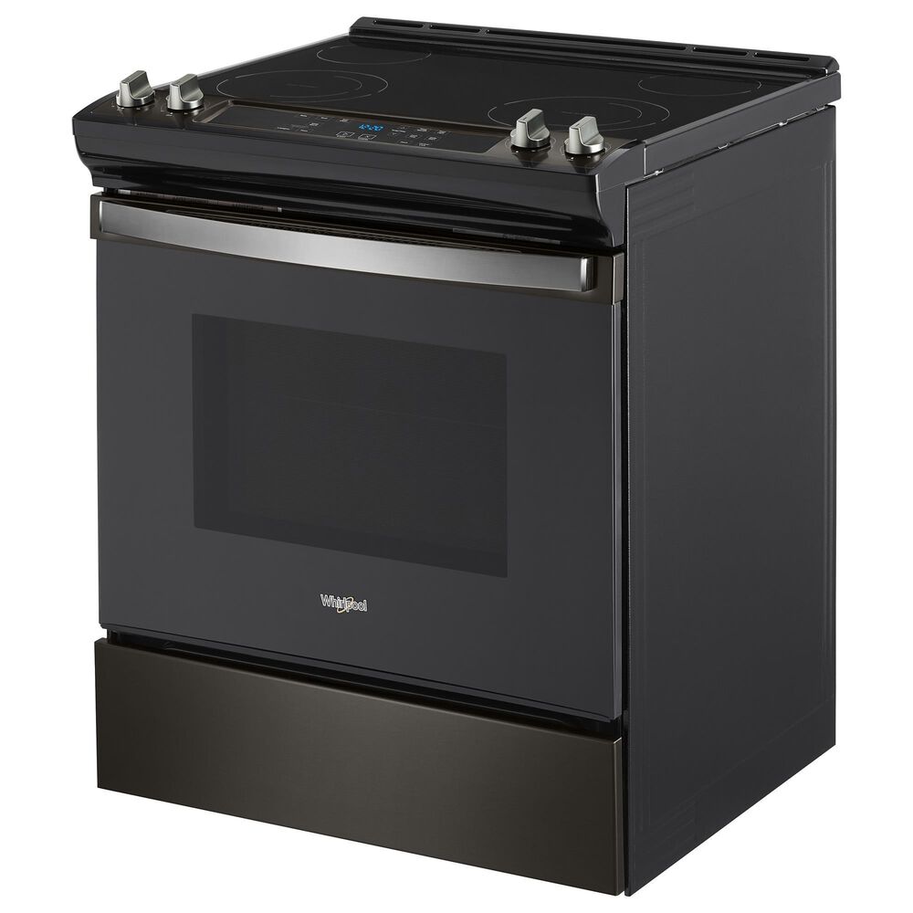 Whirlpool 4.8 Cu. Ft. Electric Range with Frozen Bake in Fingerprint Resistant Black Stainless Steel, , large