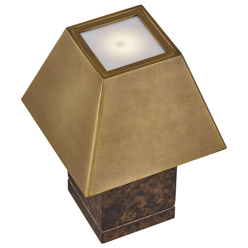 Savoy House Emma 1-Light Portable Rechargeable LED Table Lamp in Brass, , large