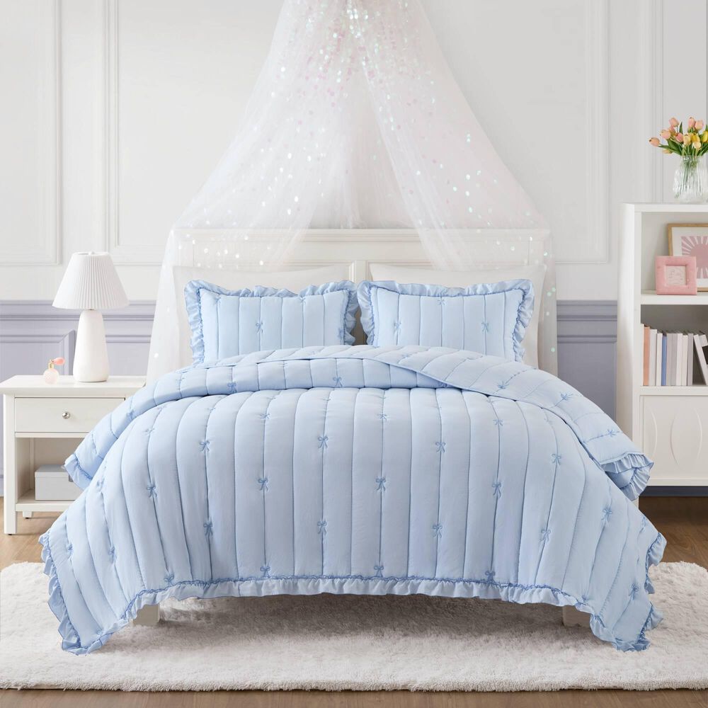 Hampton Park Liv 3-Piece Full/Queen Quilt Set in Blue, , large