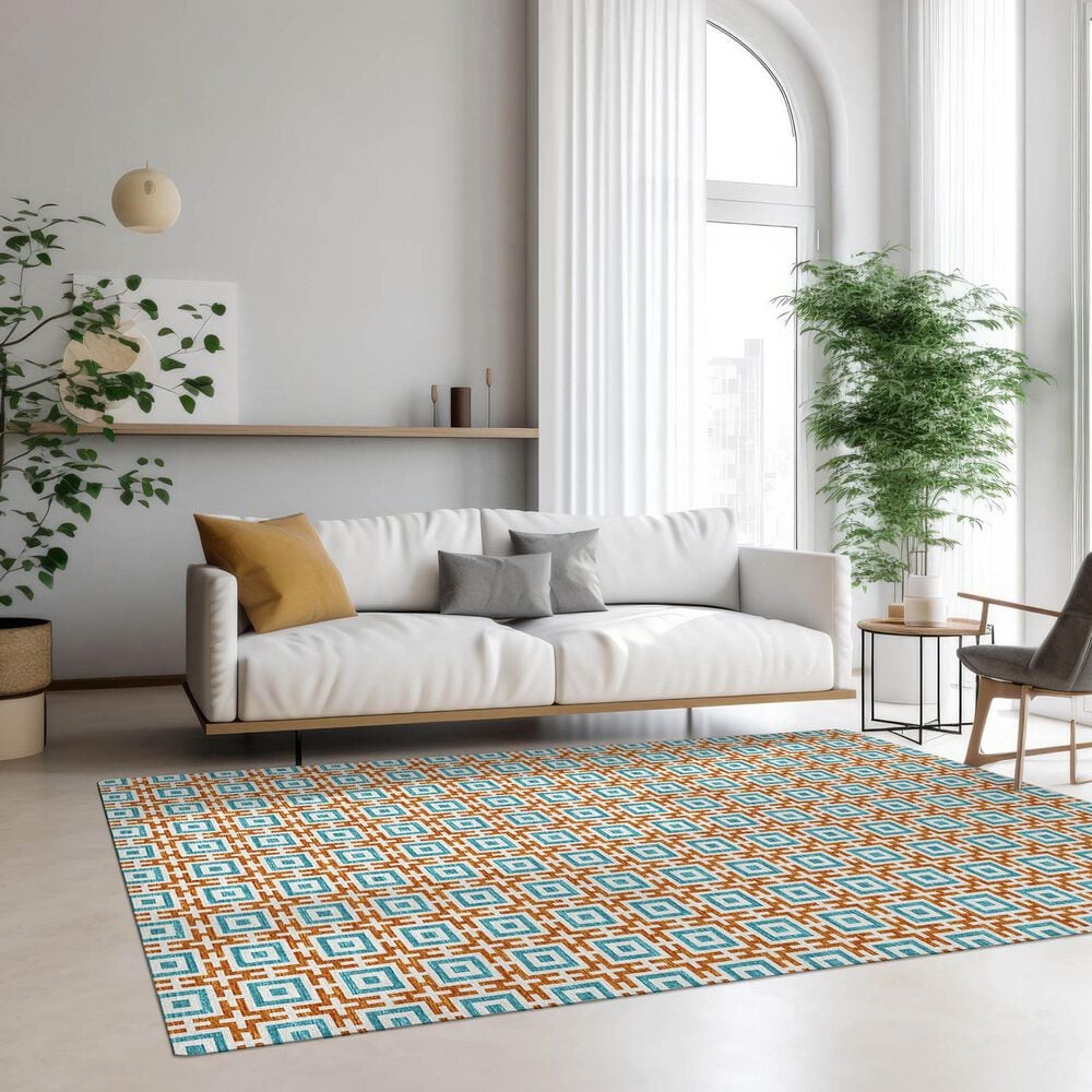 Dalyn Rug Company Marlo 10&#39; x 14&#39; Orange Indoor/Outdoor Area Rug, , large