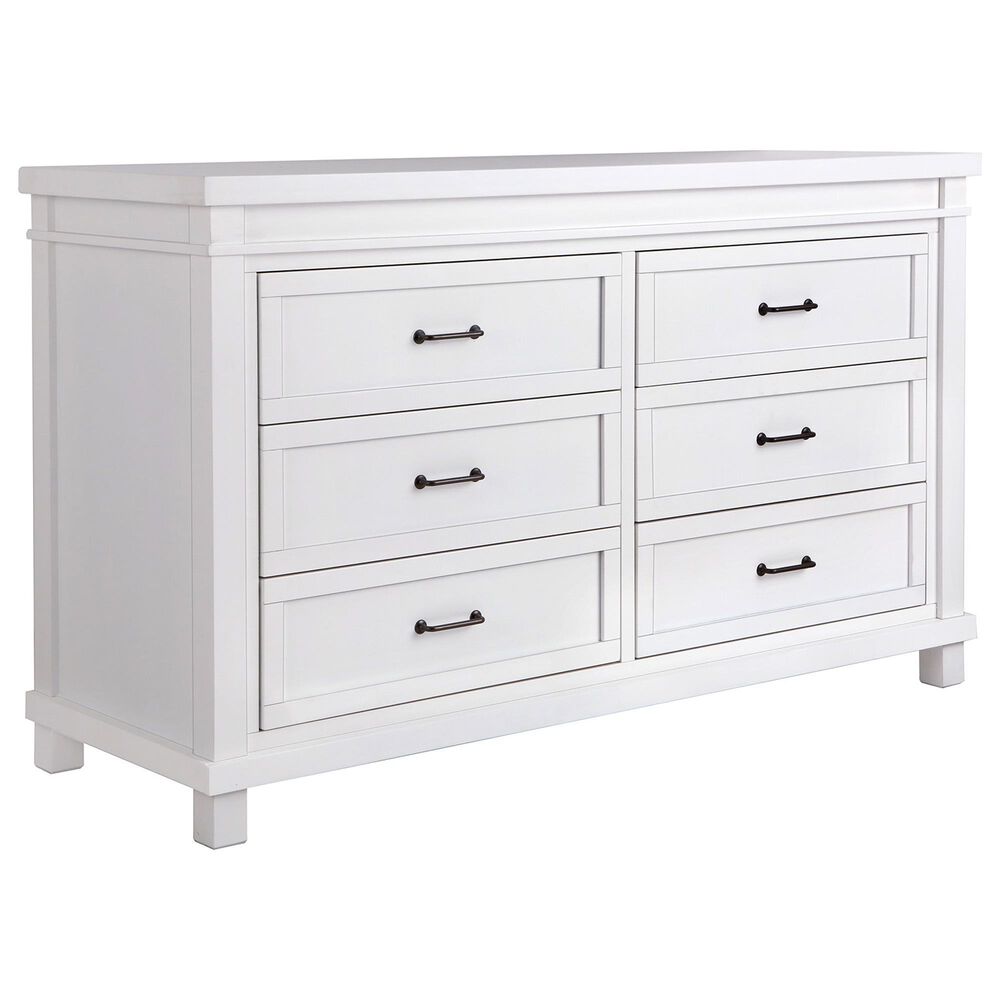 Appleseed Rowan 6-Drawer Dresser in Pure White, , large