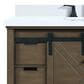 Lexora Home Marsyas 48" Single Bathroom Vanity in Rustic Brown with White Cultured Marble Top and and Rectangular Sink, , large
