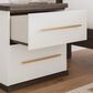 Ashley Kendanport 2-Drawer Nightstand in Dark Brown and Matte White, , large