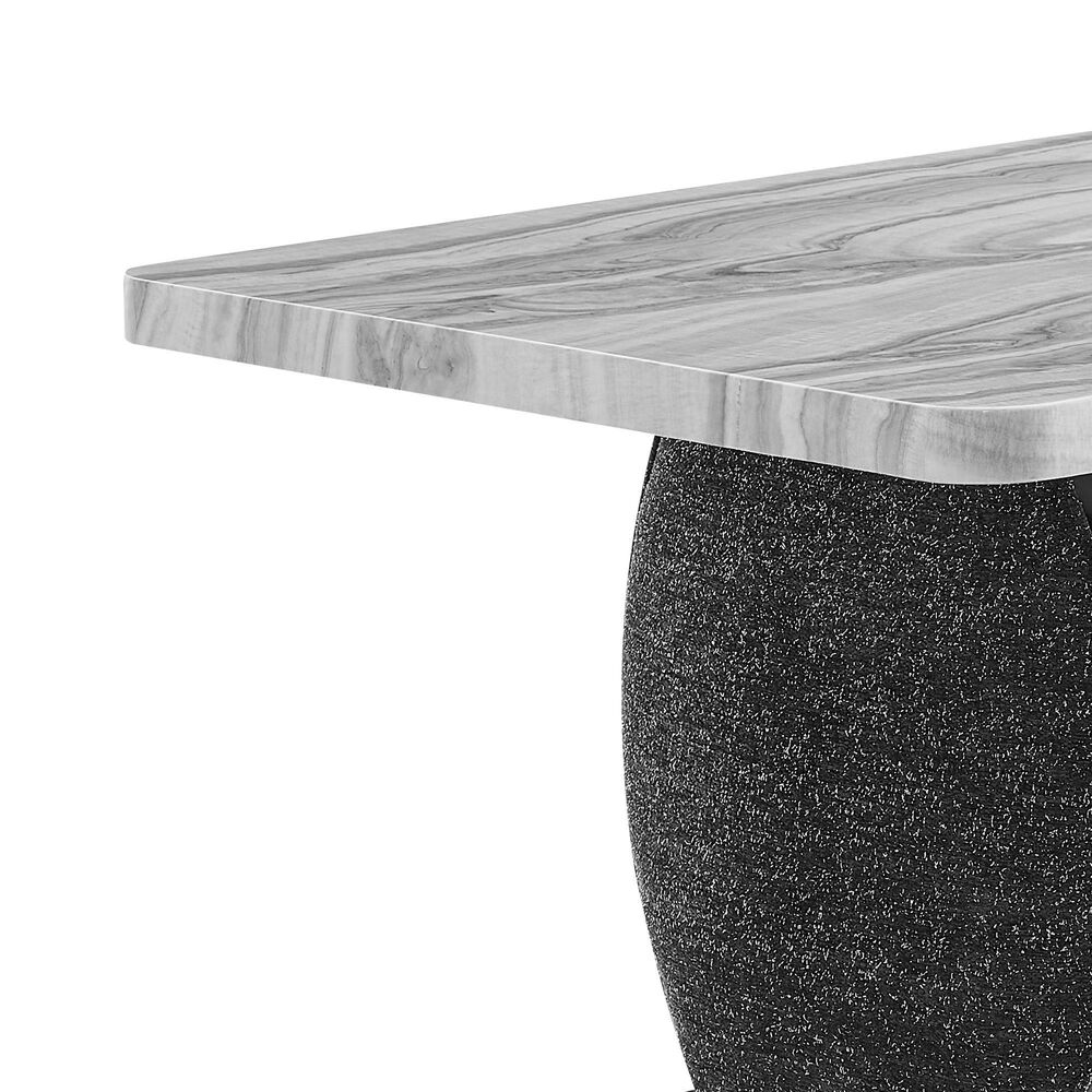 Modern Market 5-Piece Rectangular Dining Set in Black and Grey, , large