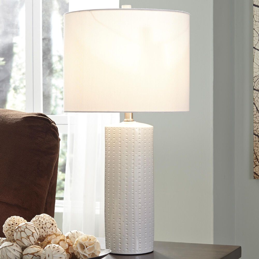 Ashley Steuben Ceramic Table Lamp in White &#40;Set of 2&#41;, , large
