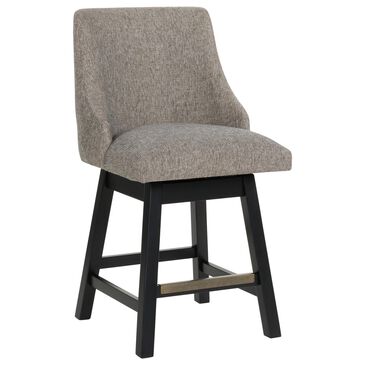 Ashley Neymorton Swivel Bar Stool in Dark Grayish Brown, , large