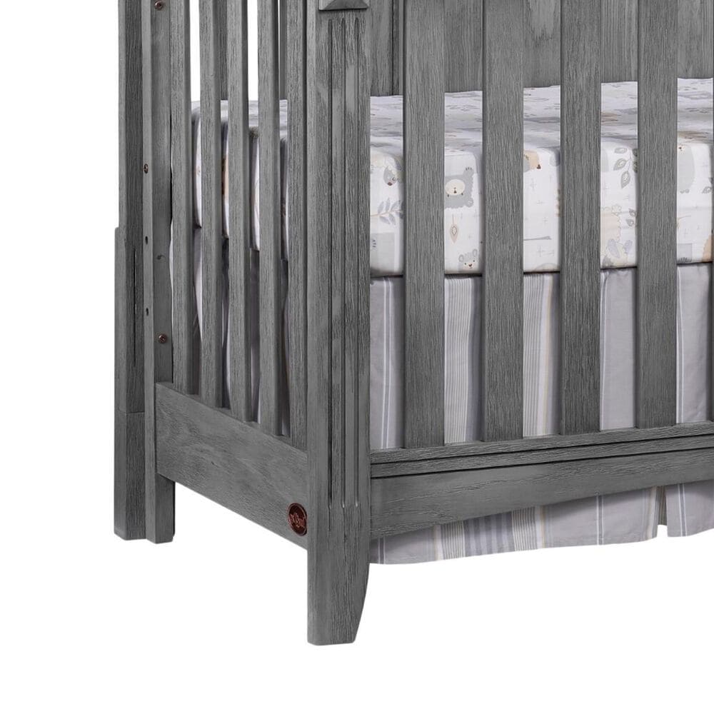 Oxford Baby Willowbrook 4-In-1 Convertible Crib in Graphite Gray, , large