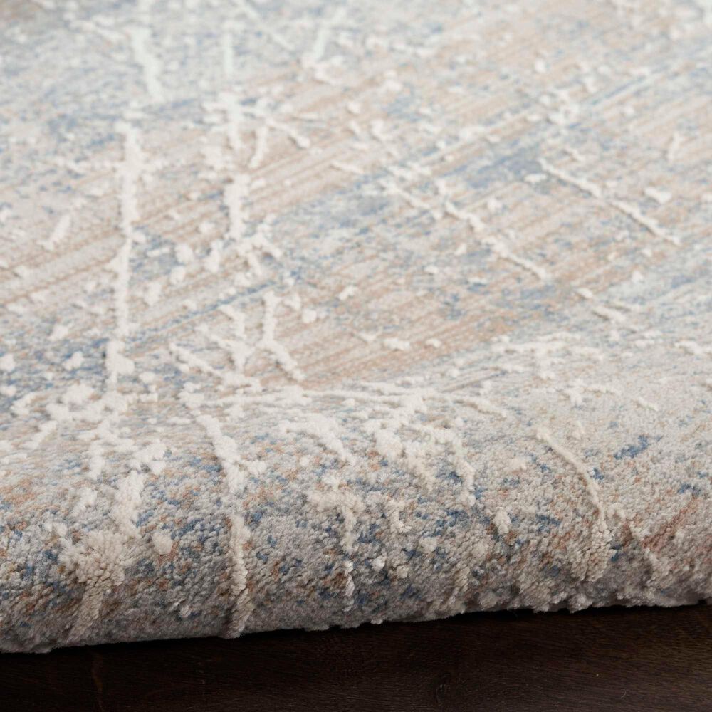 Nourison Exhale 2&#39;2&quot; x 7&#39;6&quot; Beige and Blue Runner, , large