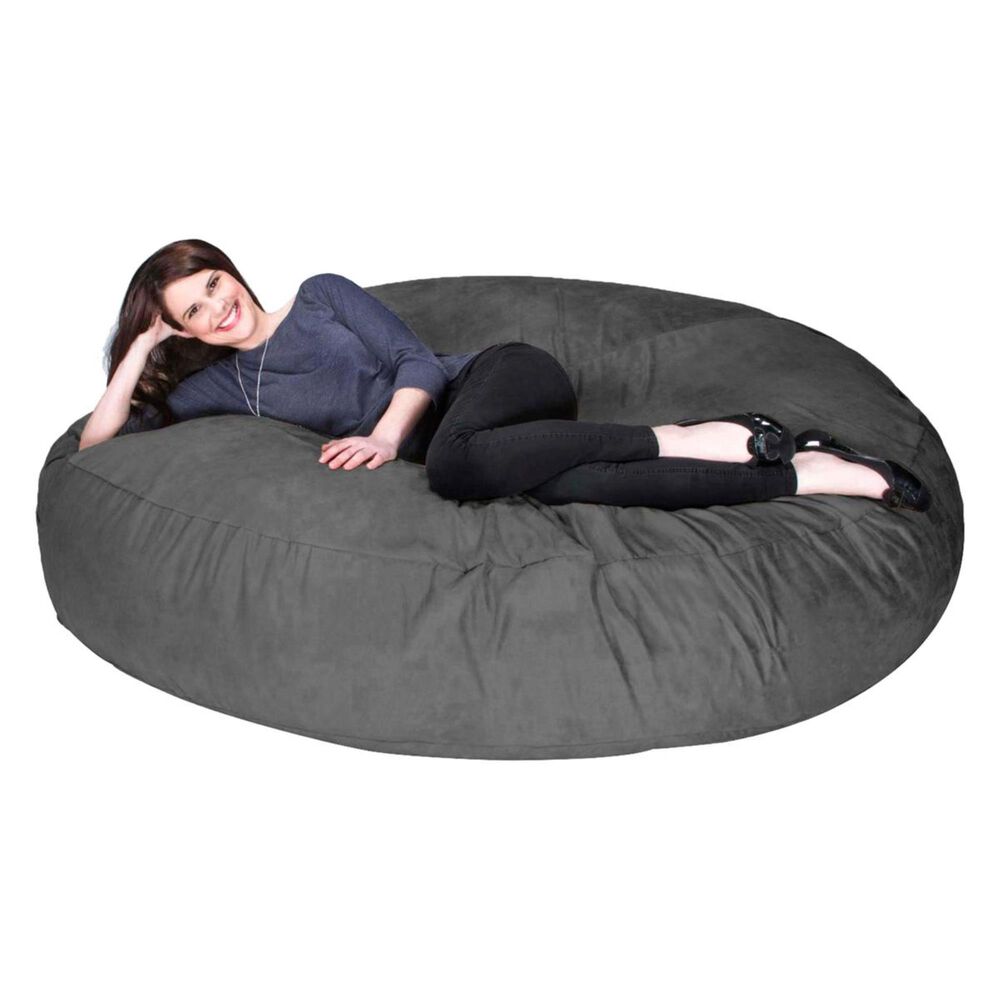 Jaxx 6&#39; Cocoon Large Bean Bag Chair in Charcoal, , large