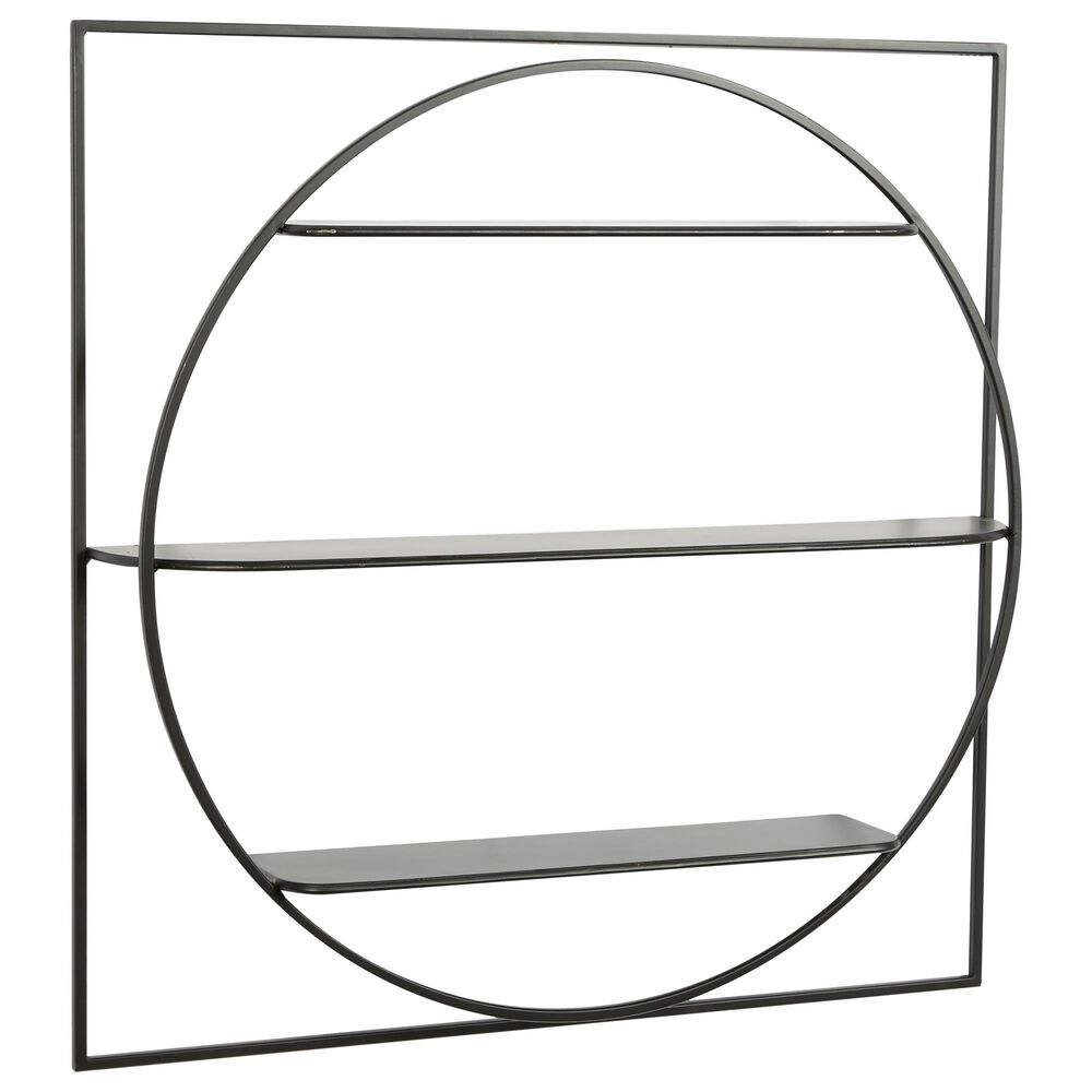 Maple and Jade 32" x 32" Wall Shelf in Black, , large