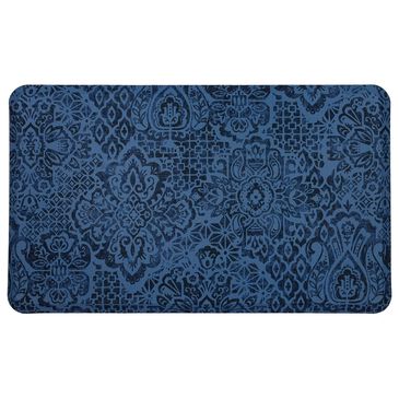 Mohawk Dri-Pro Damask Nouveau 1"6" x 2"6" Blue Door Mat, , large