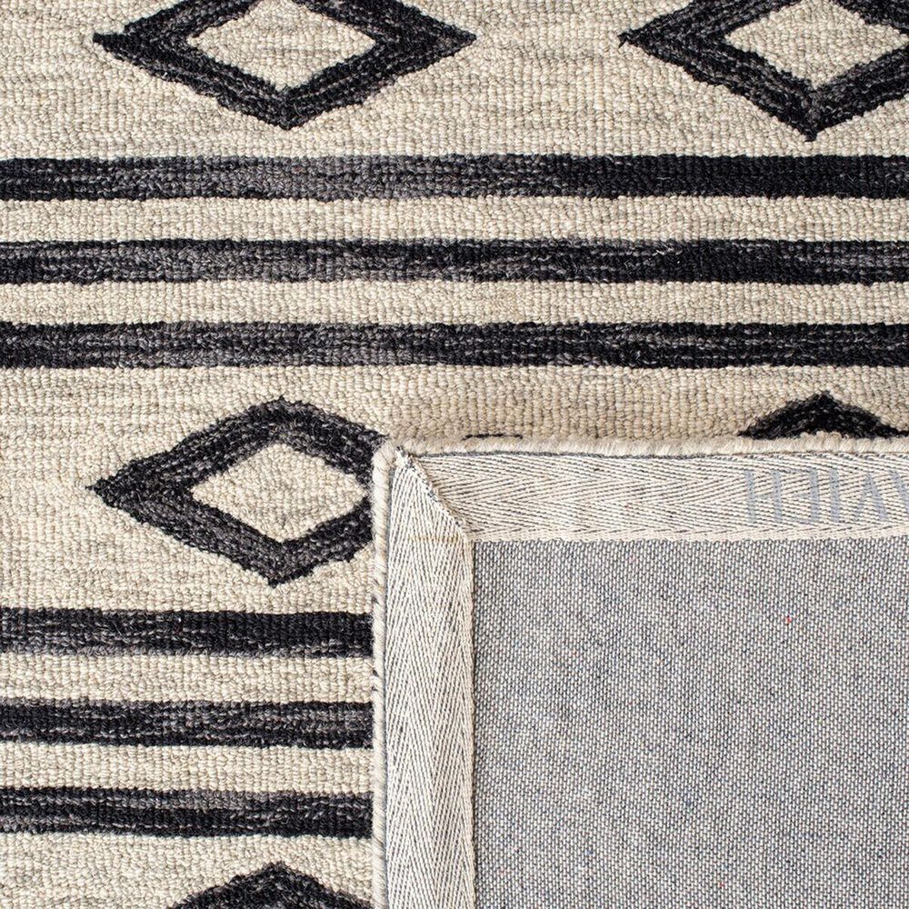 Safavieh Micro-Loop 2&#39;3&quot; x 7&#39; Ivory and Charcoal Runner, , large