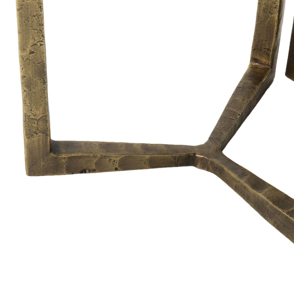 Mercana Atticus 2-Piece Nesting Accent Table Set in Antiqued Gold and Black, , large