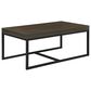 Steve Silver Furniture Yukon Rectangular Nesting Coffee Table with 2 Stools in Walnut and Black, , large