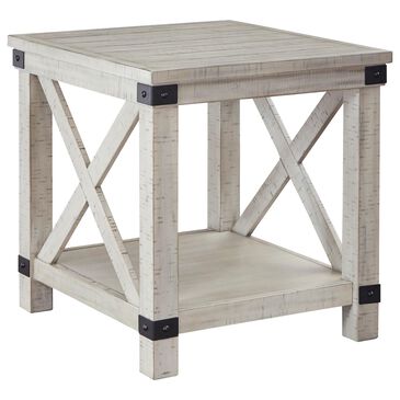 Signature Design by Ashley Carynhurst Rectangular End Table in Whitewash, , large