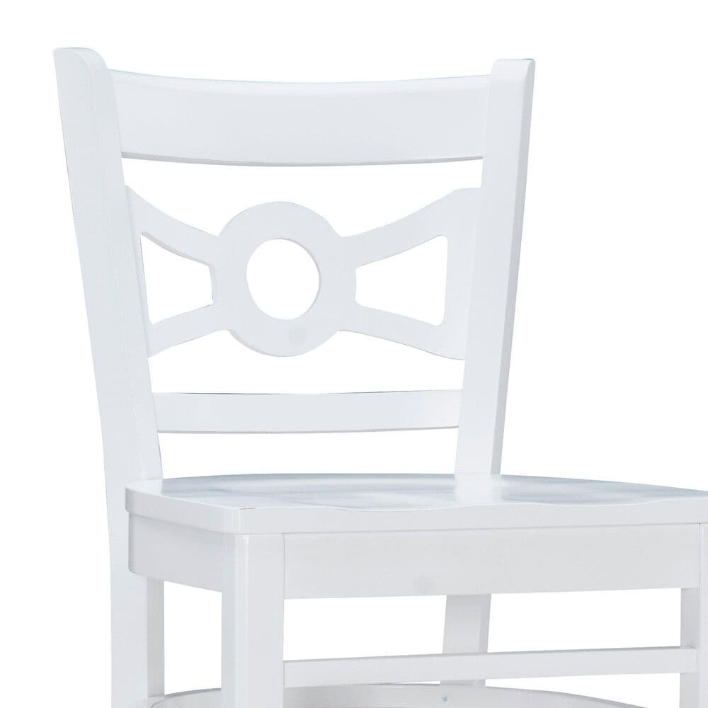 Linon Home Decor Teresa Bar Stool in White, , large