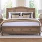 Riva Ridge Oxford Queen Sleigh Storage Bed in Tan with USB Ports, , large
