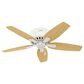 Hunter Newsome 42" Low Profile Ceiling Fan with Light in Fresh White, , large