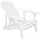 Hearth and Haven Maliu Outdoor Folding Adirondack Chair with Extendable Leg in White, , large