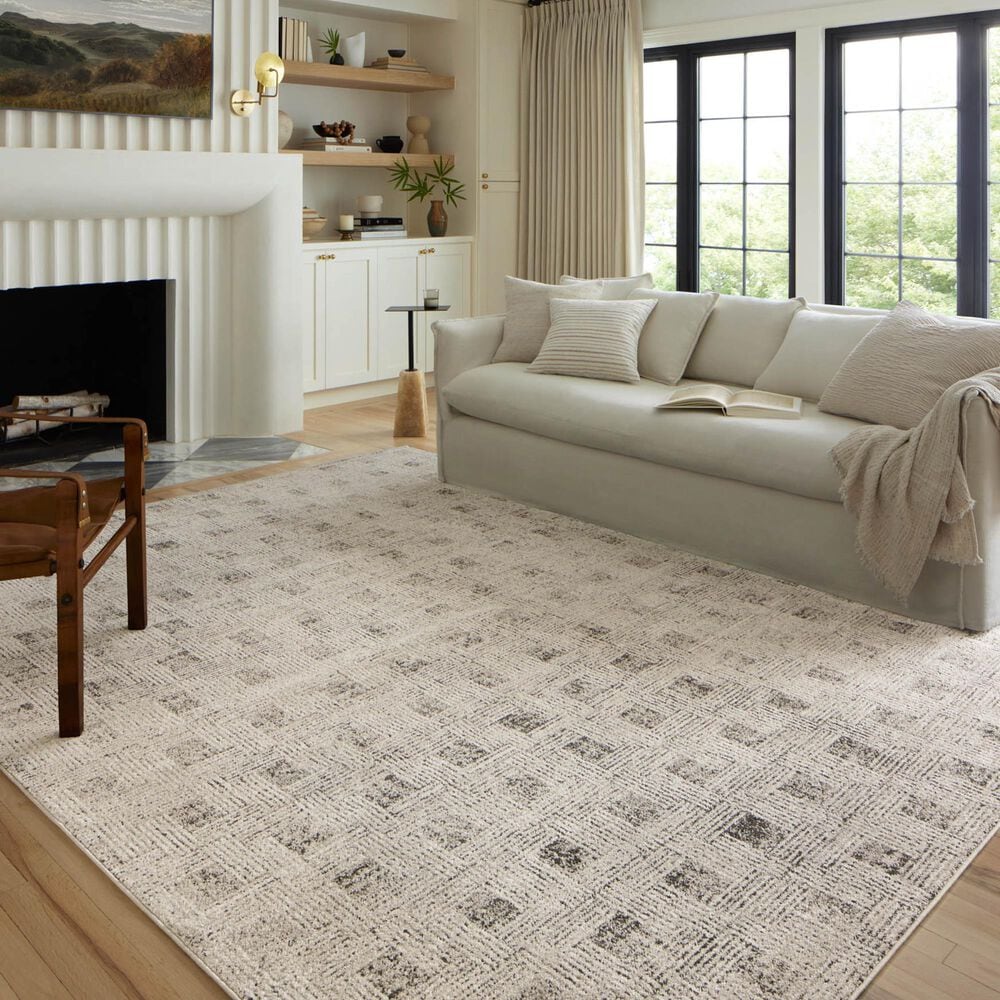 Loloi II Kamala 4&#39; x 6&#39; Grey and Graphite Area Rug, , large
