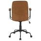 Lumisource Fredrick Office Chair with Brown Cushion in Black, , large