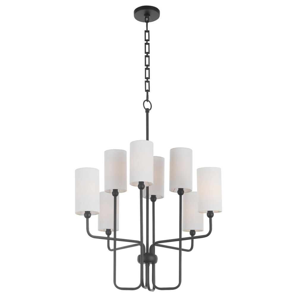 Quorum Charlotte 8-Light Chandelier in Matte Black, , large