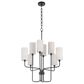 Quorum Charlotte 8-Light Chandelier in Matte Black, , large