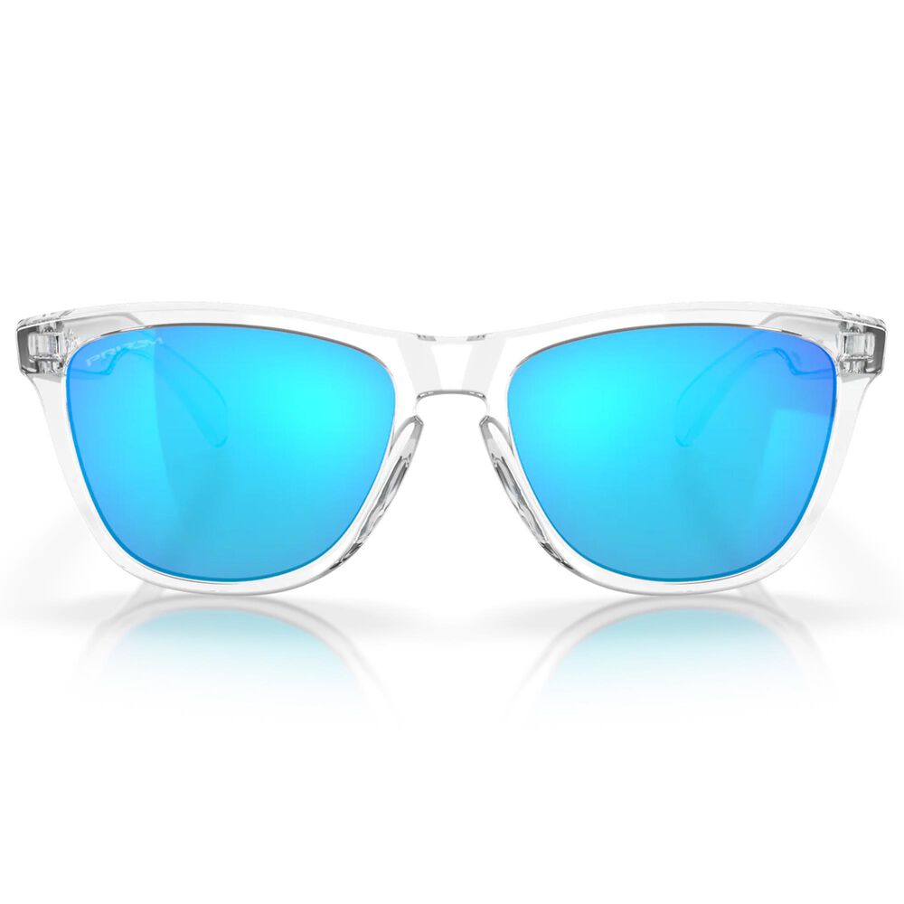 Oakley Men&#39;s Sunglasses with Prizm Sapphire Lenses in Crystal Clear, , large