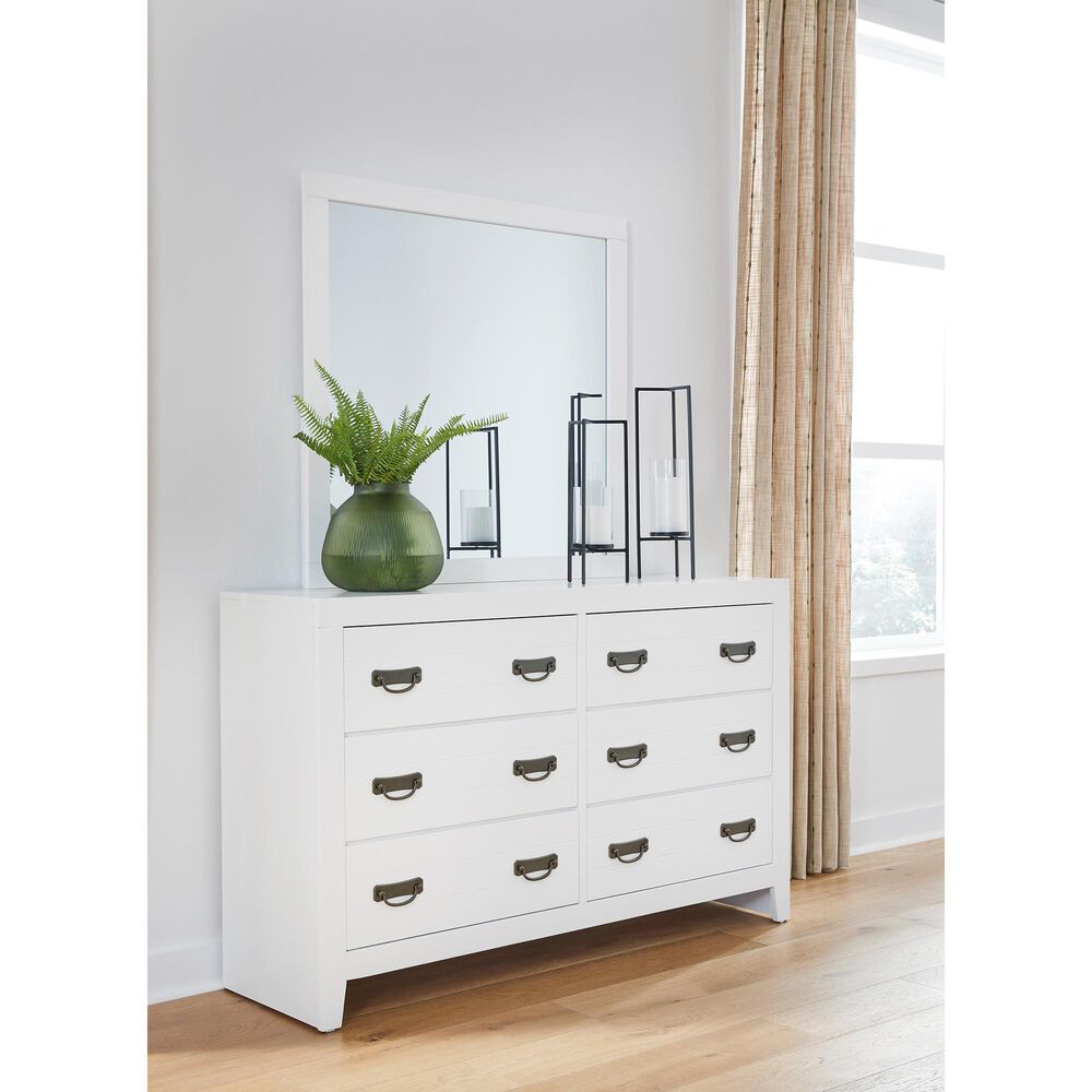 Ashley Binterglen Rectangular Mirror in White, , large