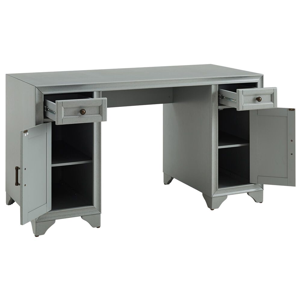 Crosley Furniture Tara Desk in Distressed Gray Nebraska Furniture Mart