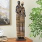 Maple and Jade Family Tall African Decorative Sculpture with Jewels in Matte Black, Gold, Copper, Bronze and White, , large