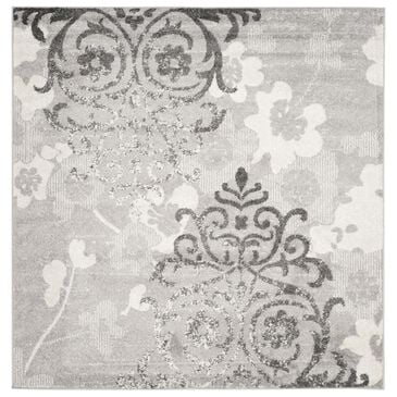 Safavieh Adirondack ADR114B-10SQ 10" x 10"  Silver/Ivory Square Rug, , large