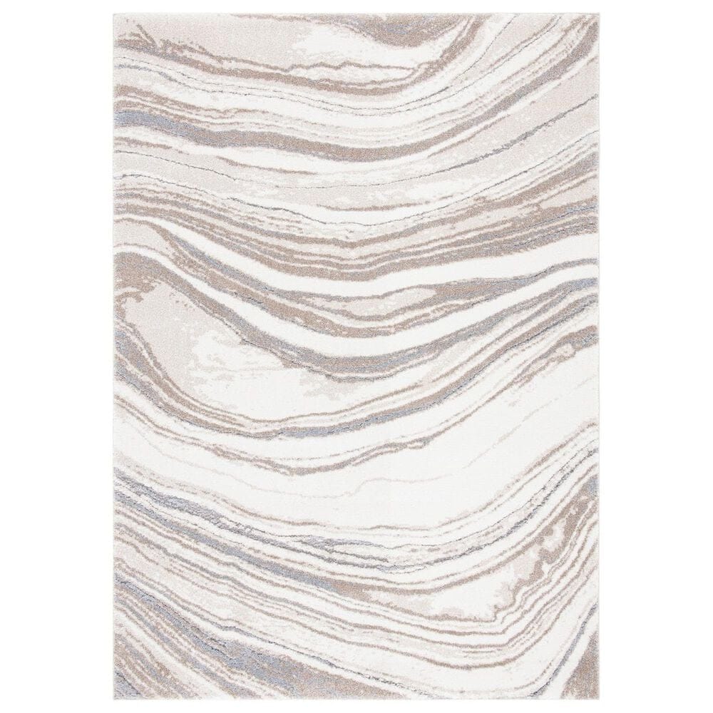 Safavieh Cyrus Shag CYR130A 8" x 10" Ivory and Grey Area Rug, , large