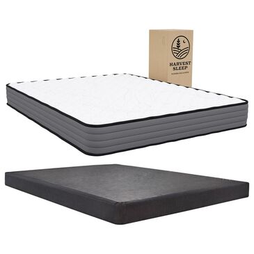 Harvest Sleep 8" Medium Foam Queen Mattress with Low Profile Box Spring, , large