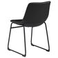 Ashley Centiar Dining Side Chair in Black Faux Leather, , large