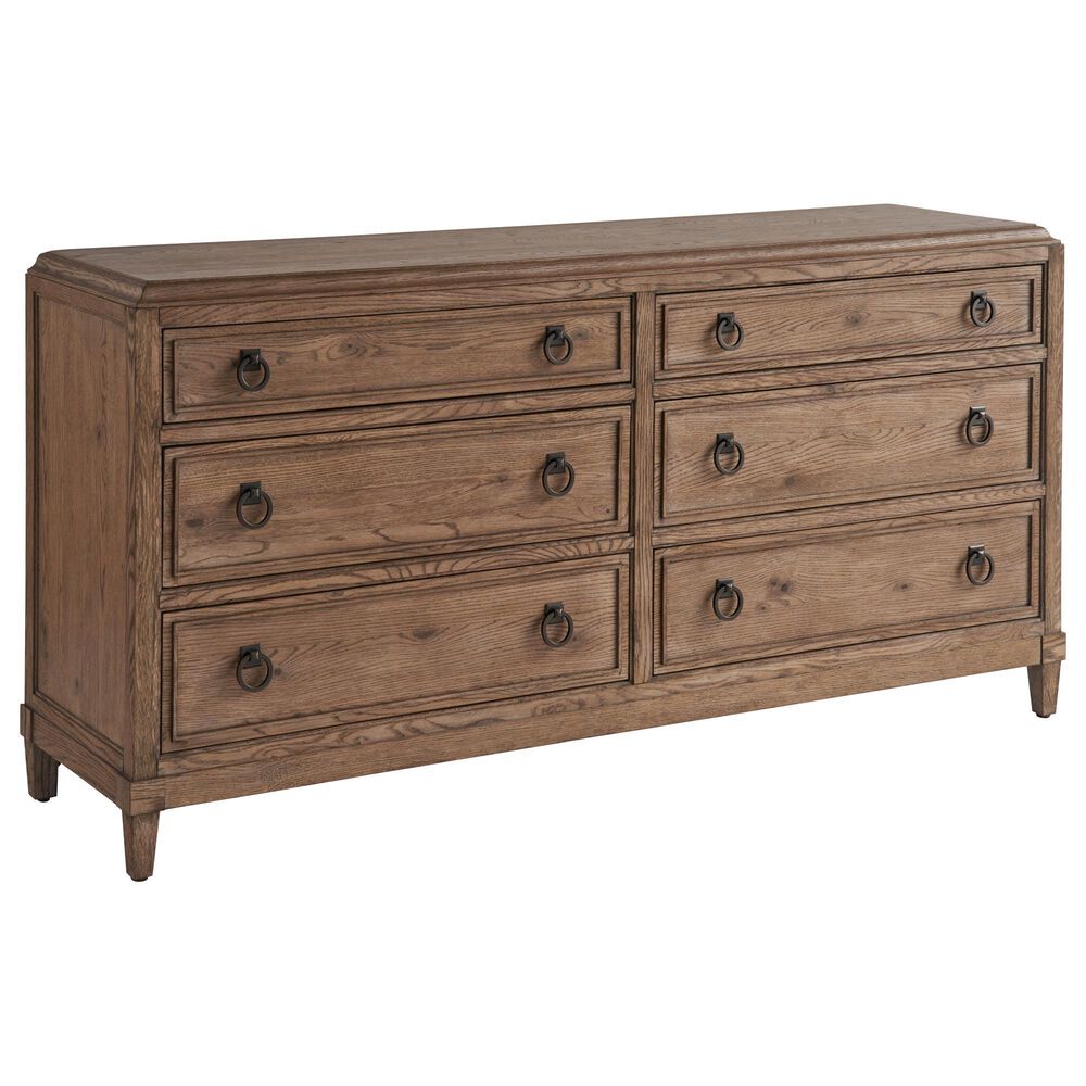 Universal Furniture Griffith Park 6-Drawer Dresser and Mirror in Sienna, , large