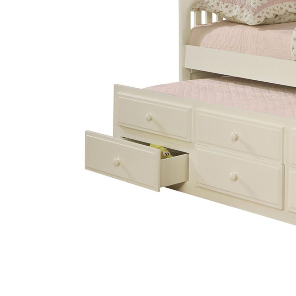 Pacific Landing La Salle Twin Captain S Bed With Trundle And Storage Drawers In White Nebraska Furniture Mart Bed With Trundle And Storage Drawers, La Salle Twin Captain S Bed With Trundle And Storage Drawers White