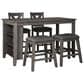 Signature Design by Ashley Caitbrook 5-Piece Counter Height Dining Table Set in Antiqued Gray Wash, , large