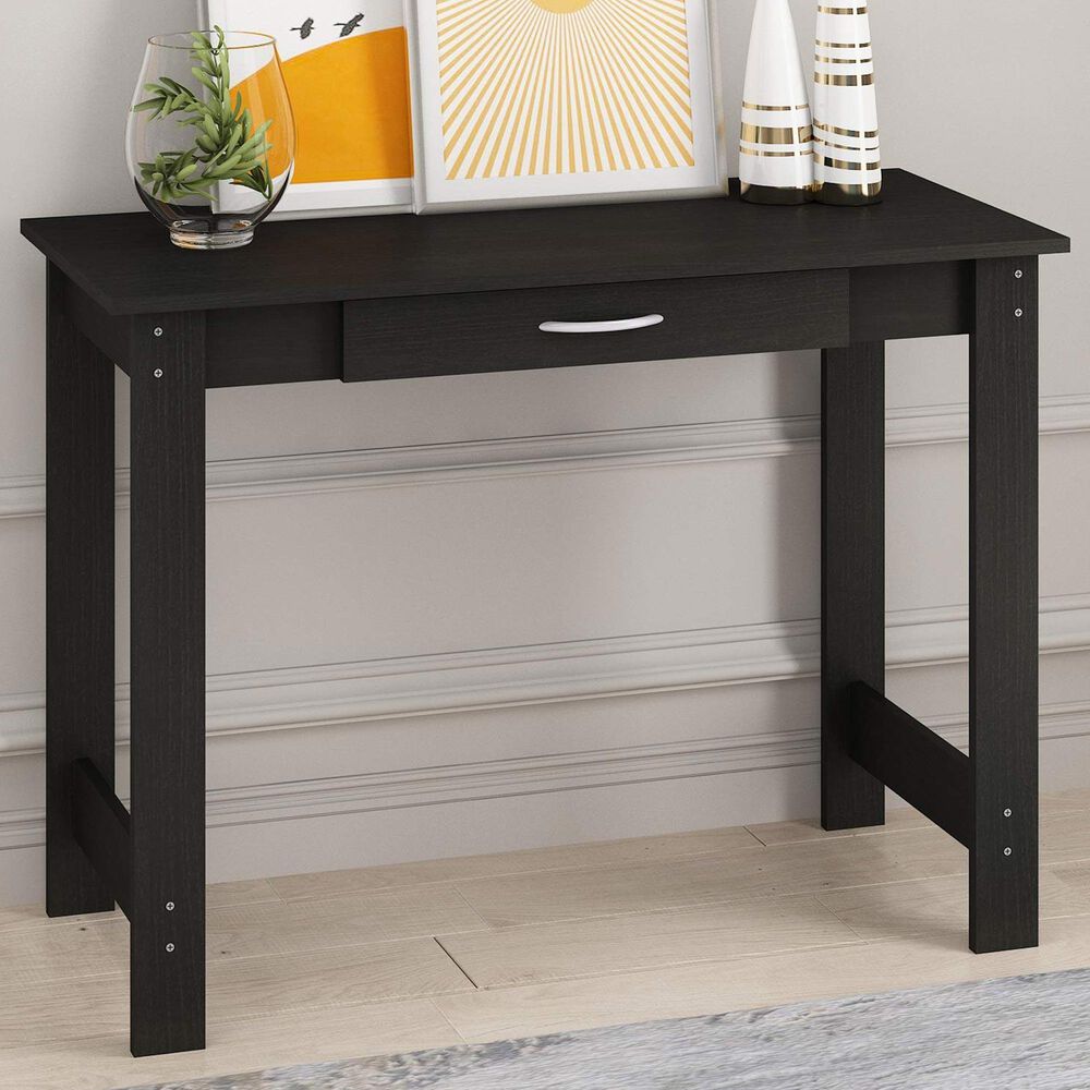 HOMLUX 39" Writing Desk with Drawer in Blackwood, , large
