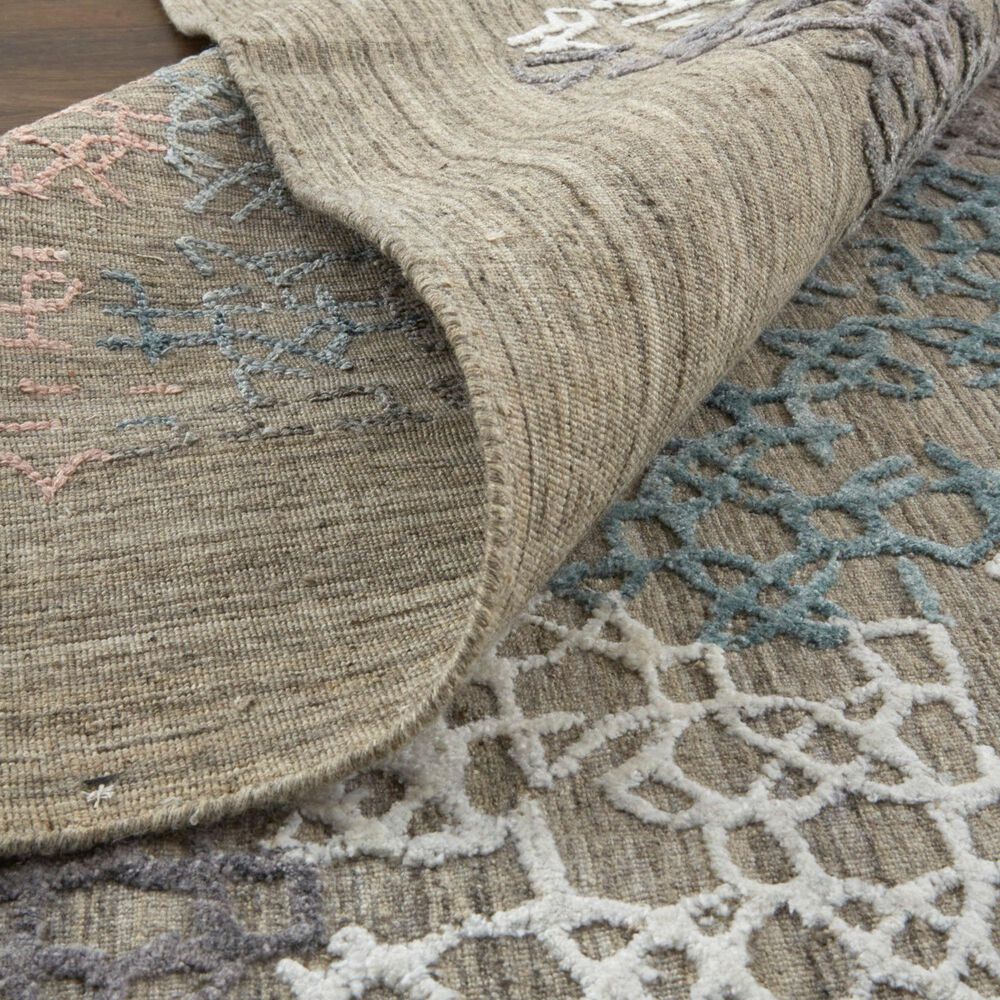 Feizy Elias 2&#39; x 3&#39; Pink, Blue and Taupe Area Rug, , large