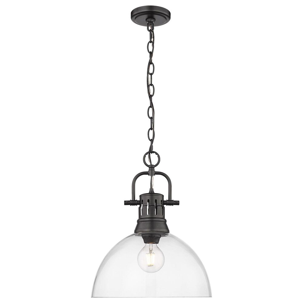 Golden Lighting Duncan 1-Light Pendant in Matte Black, , large
