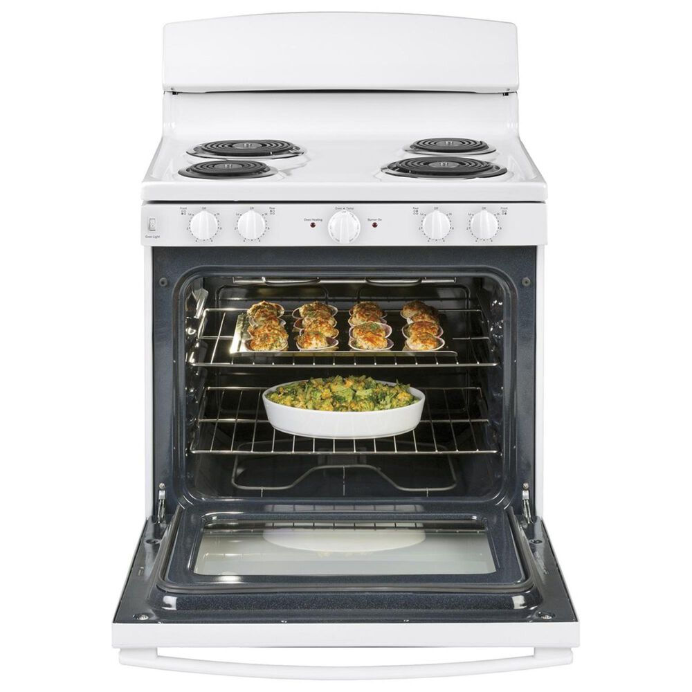 GE Appliances 30" Free-Standing Electric Range with Coil Top in White, , large
