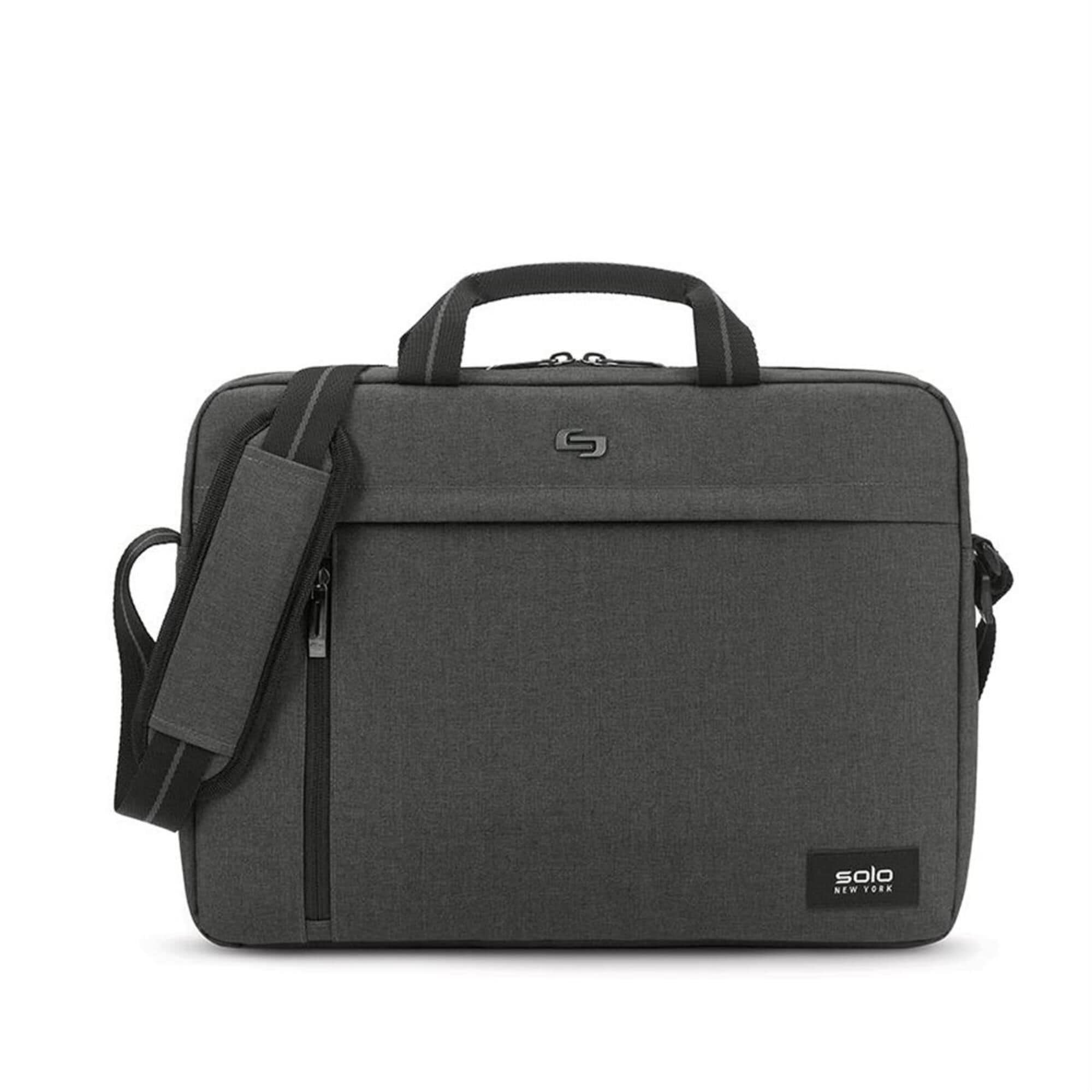 Solo Rivington Slim Brief Shoulder Bag for 15.6 Laptops in Gray Nebraska Furniture Mart