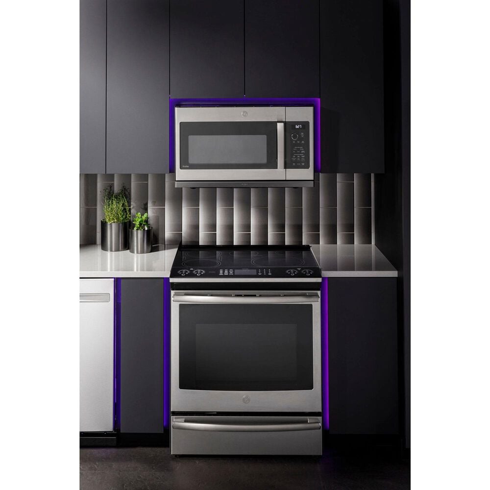 GE Profile 2.2 Cu. Ft. Over-the-Range Sensor Microwave Oven in Stainless Steel, , large