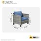 HOMLUX 28" Patio Single Chair in Denim Blue (Set of 2), , large