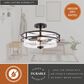 Vaxcel Grace 2-Light Semi Flush Mount in Matte Black, , large